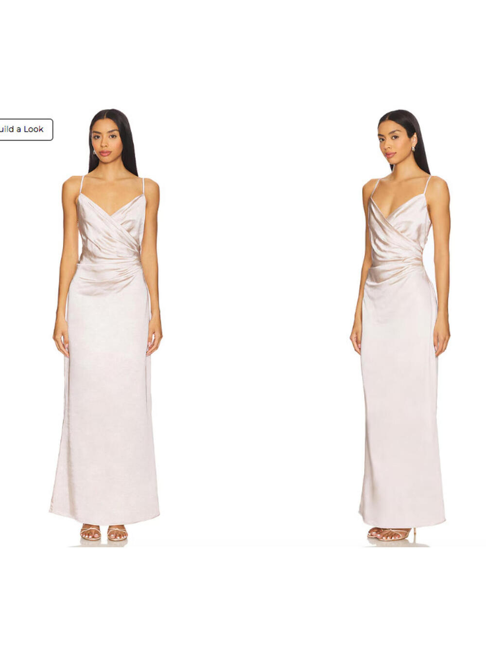 SNDYS SUVI DRESS Champagne satin size M NWT